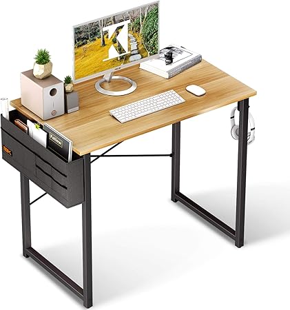 Amazon Kkl パソコンデスク Pcデスク 机 ワークデスク オフィスデスク 収納袋付き 幅80cm 奥行50cm 組立簡単 在宅勤務 パソコンテーブル ゲーミングデスク 学習机 勉強机 シンプルデスク ナチュラル パソコンデスク 文房具 オフィス用品