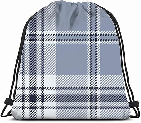 blue plaid backpack