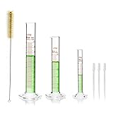 Utile Glass Graduated Cylinder Set, 3 Sizes
