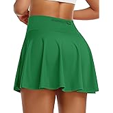 JoyGirl Womens Tennis Skirt with Shorts Pleated Golf Skorts with Pockets High Waisted Athletic Workout Running Skirts