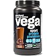 Vega Sport Protein Vegan Protein Powder, Chocolate (19 Servings) BCAAs, Amino Acid, Keto Friendly, Tart Cherry, Gluten Free, 