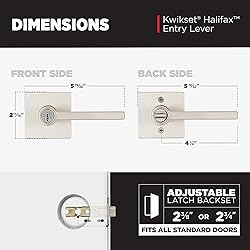 Kwikset Halifax Entry Door Handle with Lock and