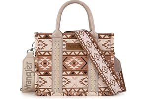 Wrangler Aztec Tote Bag for Women Boho Shoulder Purses and Handbags