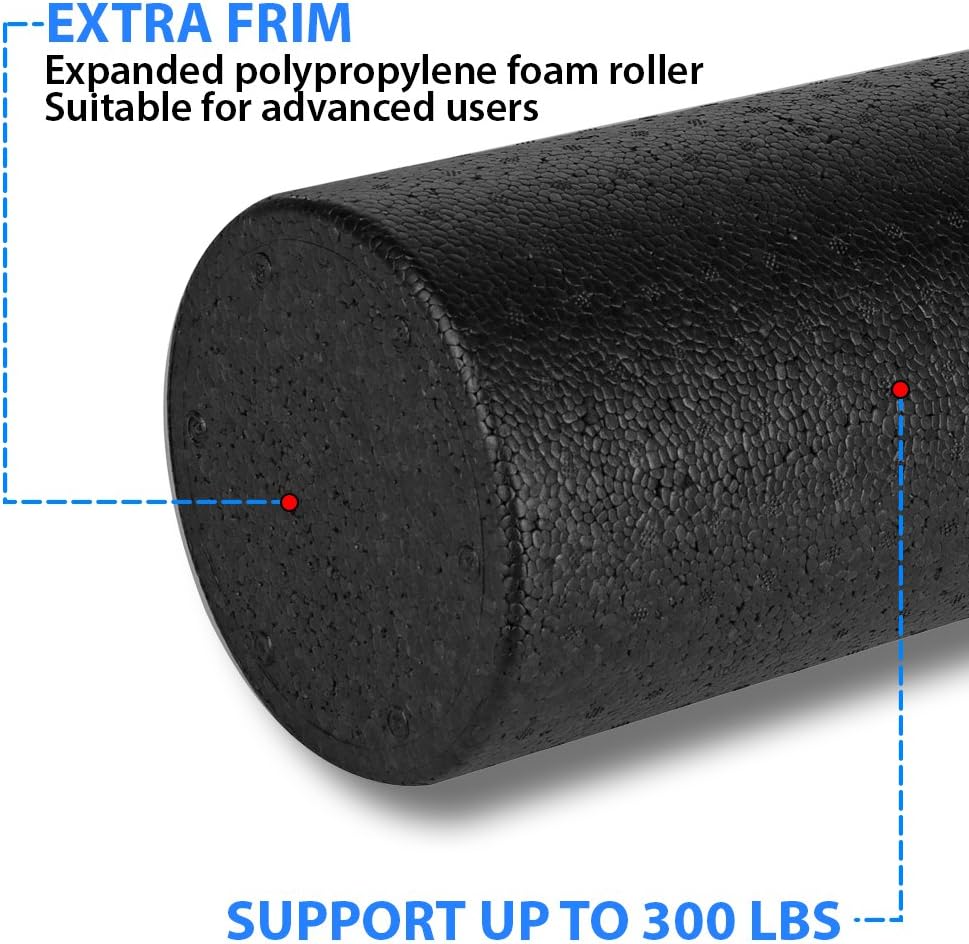 YOGU Round Muscle Foam Roller (Black, 18-Inch) : Sports & Outdoors