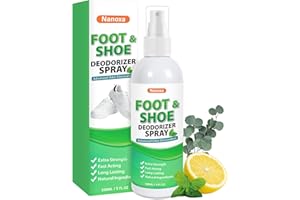 Nanoxa Shoe Deodorizer Spray, 150ML Powerful Foot & Shoe Odor Eliminator, Foot Spray for Smelly Feet, Fast-Acting & Long-Last
