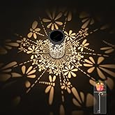 Freekite Solar Lantern for Outdoor, Metal Outdoor Lantern with a Shepherd's Hook, IP65 Waterproof Garden Decoration Path Ligh