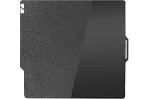IDEAFORMER IR3 Ideaformer Double Sided Black PEI Build Plate for Bambu Lab X1/X1C/X1E/P1P/P1S/A1,Flexible Smooth Textured PEI Spring Steel Plate 257x257mm for Bambu 3D Printers
