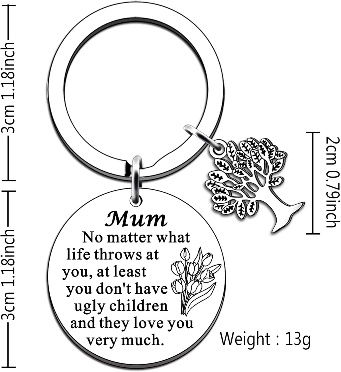 JMIMO Step Mum Gifts Step Mum Christmas Mother's Day Birthday Gifts, Silver - Image 5