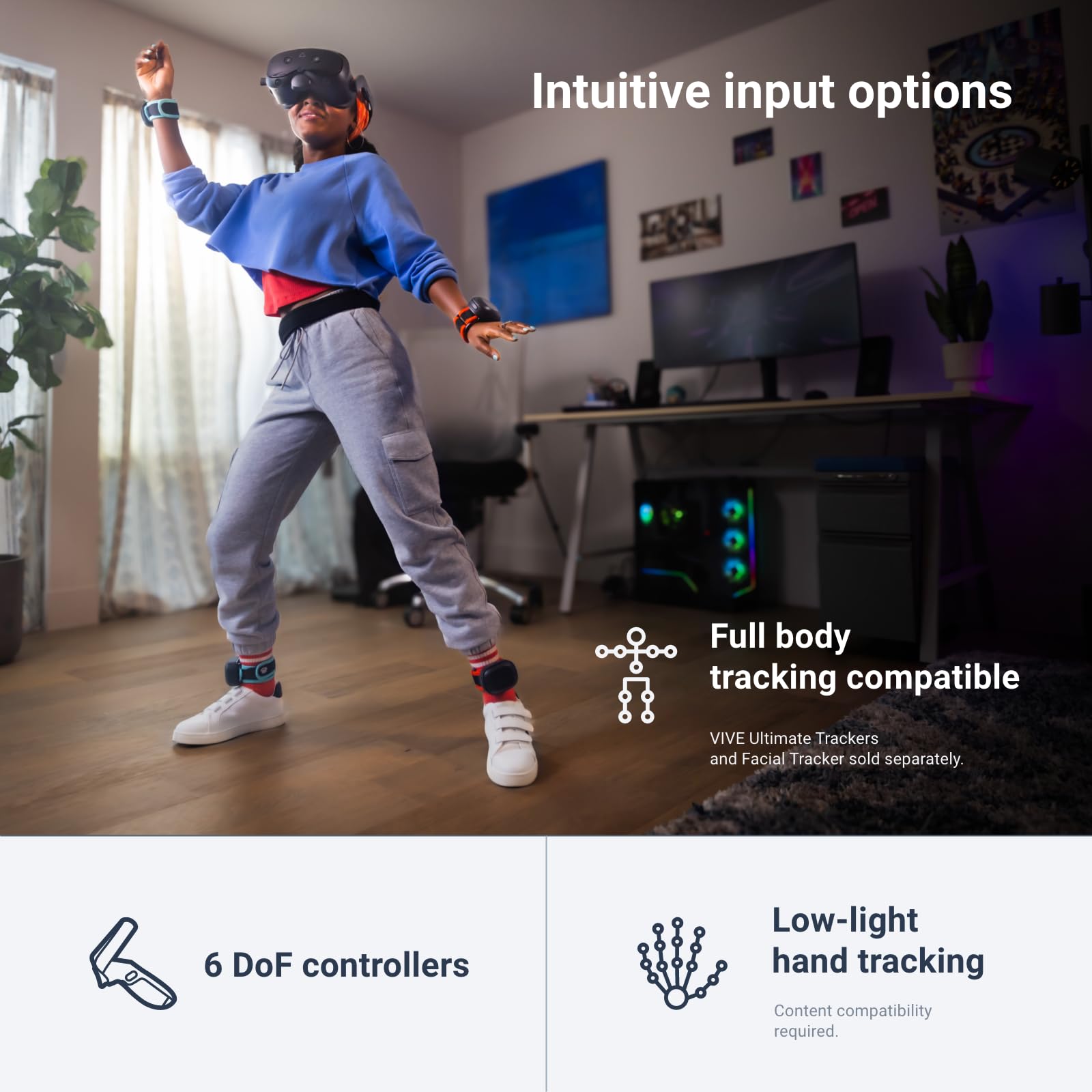 HTC Vive Focus Vision — Mixed Reality and PC VR Headset + Controllers — Consumer Edition