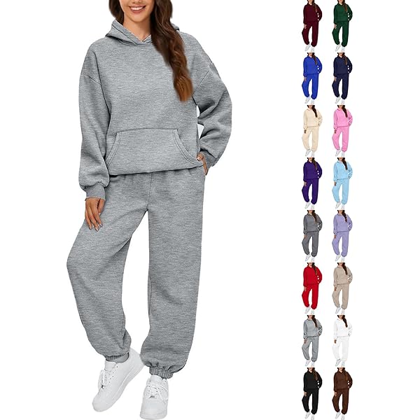 Amazon.com: Women's Two Piece Set Crewneck Sweatshirts