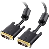 Cable Matters DVI Cable with Ferrites, Dual Link, 6ft | Dual Link DVI-D, up to 2560x1600, Ferrite Cores, Gold-Plated Connectors