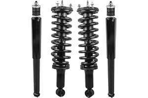 MOSTPLUS Front and Rear Complete Strut Assembly & Shock Absorber w/Coil Springs Compatible with 2001-2007 Toyota Sequoia 4.7L V8, Replace 171348L 171348R 37240 (Set of 4)