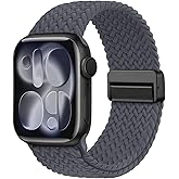 Braided Stretchy Band Compatible with Apple Watch Bands 38mm 40mm 41mm 42mm 44mm 45mm 46mm 49mm Women Men, Soft Nylon Sport Elastic Strap for iWatch Band Series 11 10 SE 9 8 7 6 5 4 Ultra 3 2 1