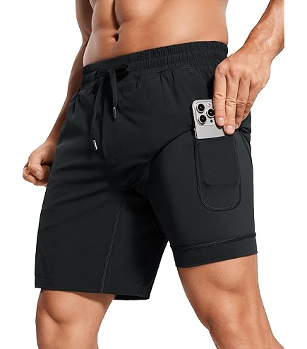 CRZ YOGA Men's Stretch Golf Shorts - 9'' Slim Fit Waterproof