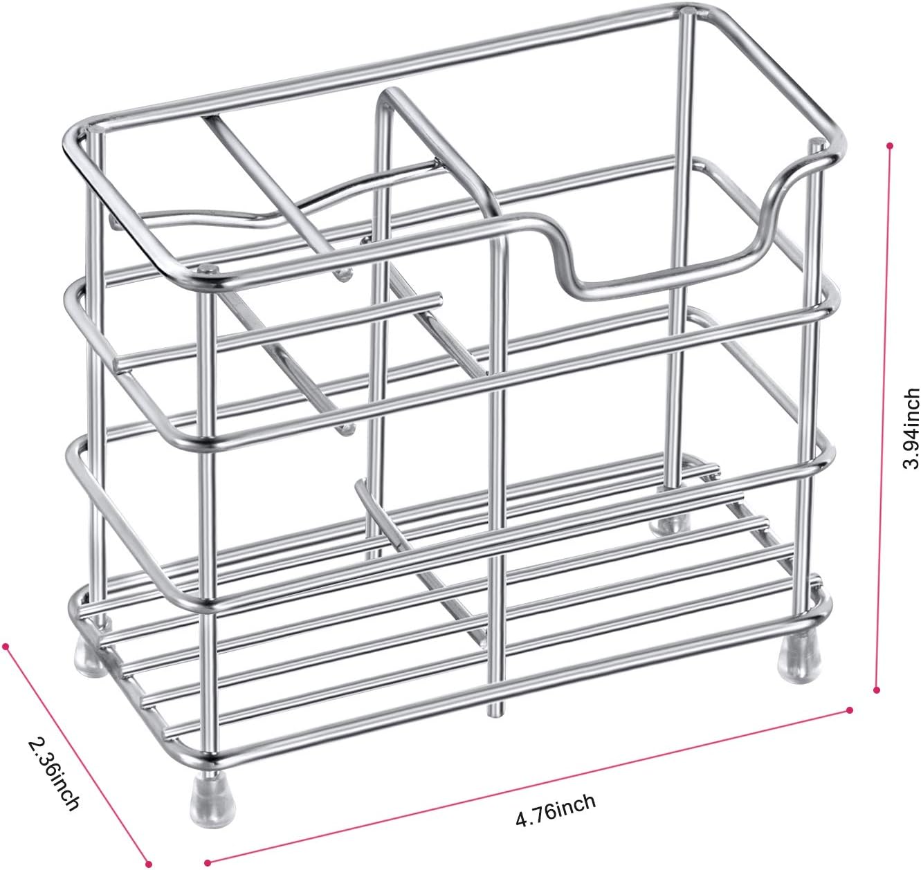 HBlife Stainless Steel Bathroom Toothbrush Holder Toothpaste Holder Stand, Silver: Home & Kitchen