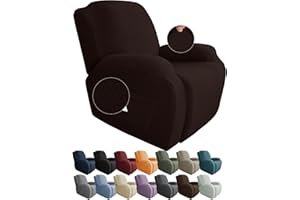 JIVINER Design 4 Piece Recliner Chair Covers Stretch Jacquard Covers for Recliner Chair Slipcovers for Living Room Soft Furni