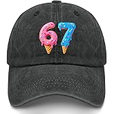 Funny Six Seven 67 Hats for Womens Aesthetic Washed Distressed Baseball Cap