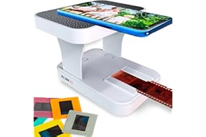KLIM K2 Mobile Film Scanner - New Version - 35mm Positive & Negative Slide and Photo Scanner - Essential Color Film Developing Kit - Create Your Own 35mm Developing Service at Home - White