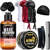 Goiple Waves Pomade-360 Waves Wash Shampoo -Wave Shampoo for Black Men 360 Wave Shampoo Hydration Shampoo Enhance Waves Shampoo Strenghtens Hair Promote Growth Wave Shampoo Set
