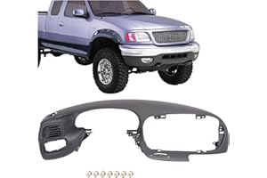 HECASA Dash Pad Bezel Cover Compatible with 1997-2003 Ford F150 Expedition ABS Plastic Center Front Dash Trim Bezel Replacement Gray