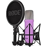 RØDE NT1 Signature Series Large-Diaphragm Condenser Microphone with Shock Mount, Pop Filter and XLR Cable for Music Production, Vocal Recording, Streaming and Podcasting (Purple)