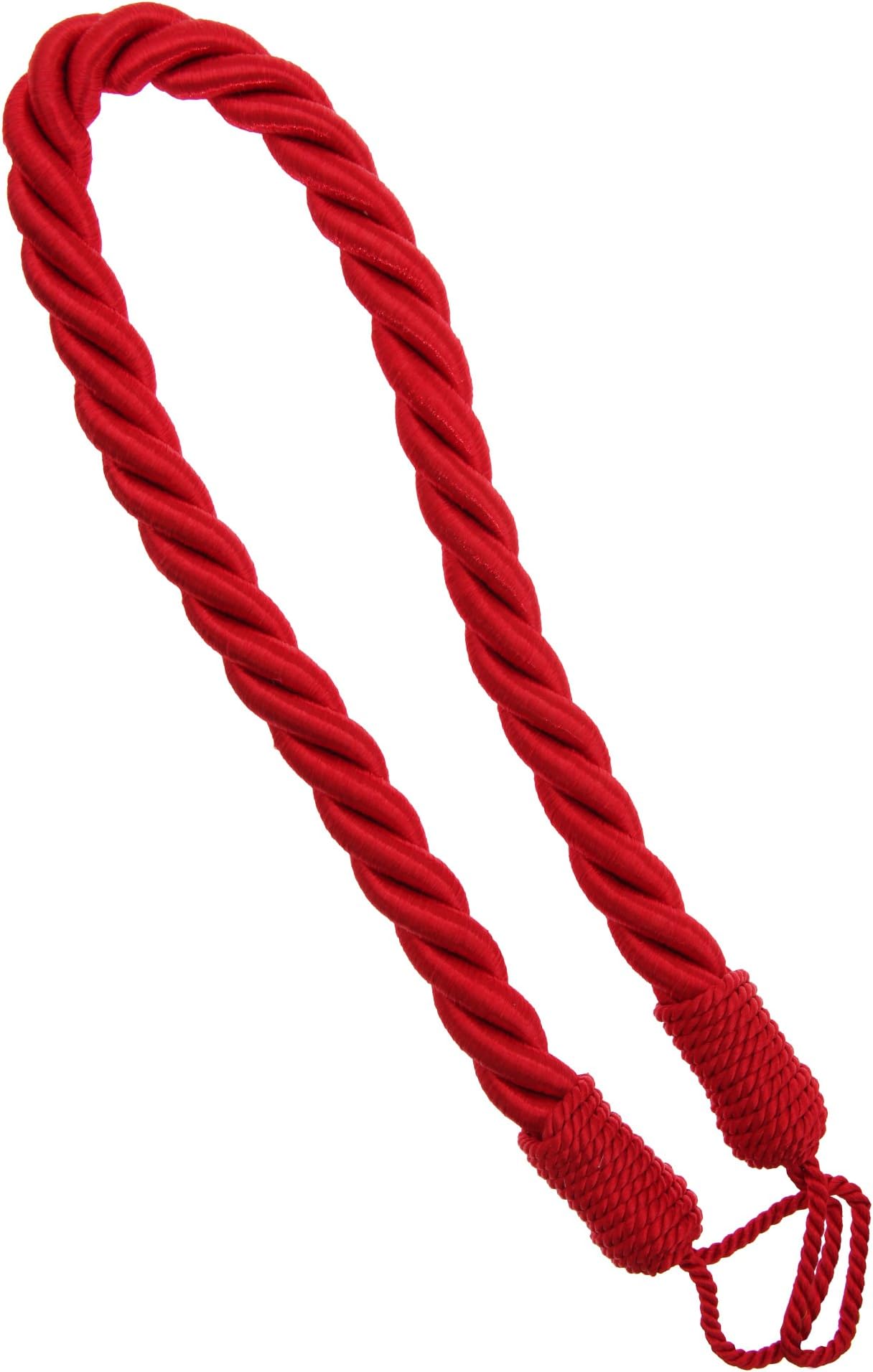 Thick Cord Tie-Back Red (one pair)