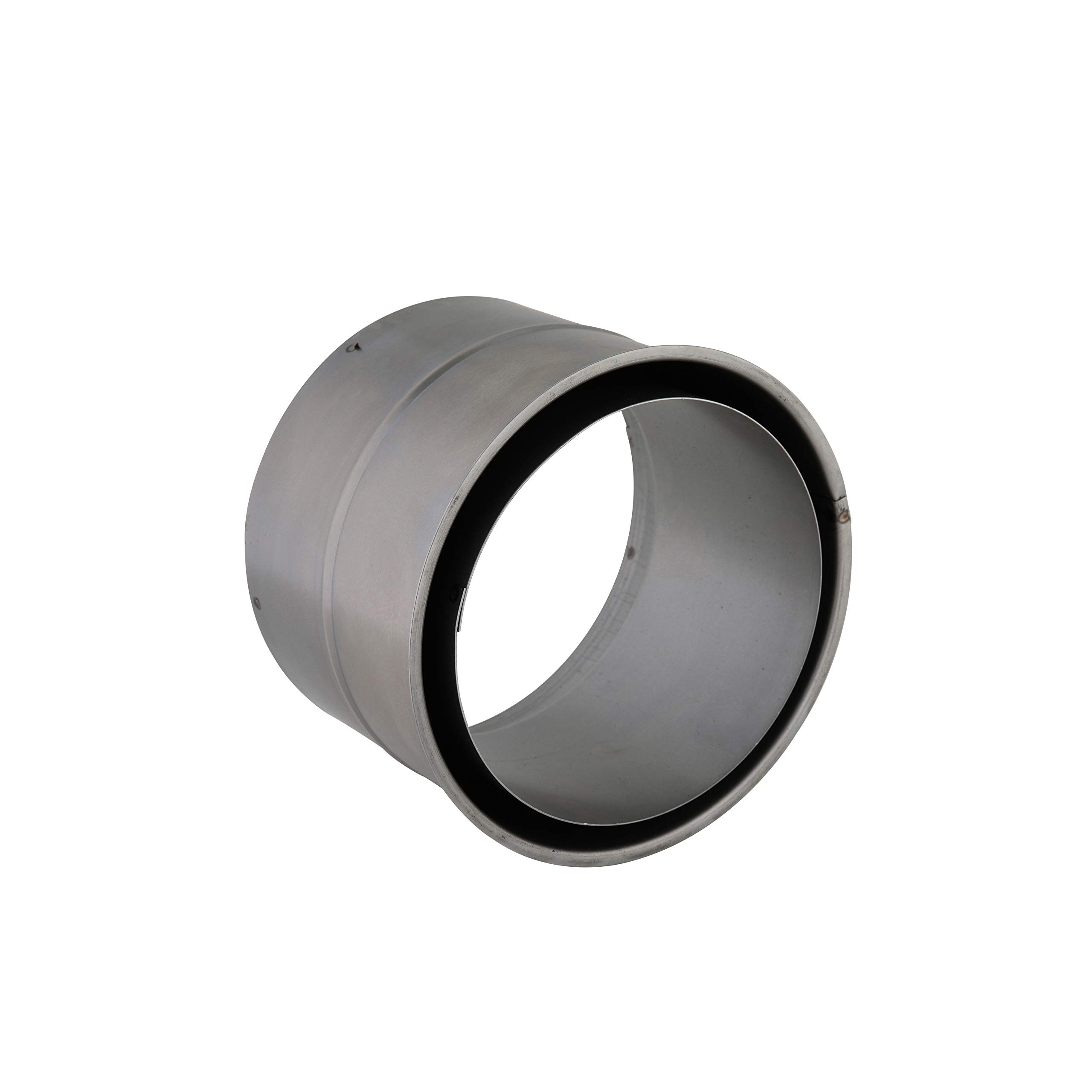 Kamino Flam Wall Chuck Two-Fold in Silver Coated Oven Tubing for Senotherm 2 mm Hot-Dip Aluminised Steel Double Wall Lining tested in accordance with EN 1856 2, Interior dimensions: 110 mm
