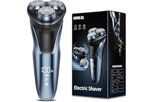 GDKLXL Rechargeable Electric Razor for Men: IPX7 Waterproof Shaver - 1.5H Fast Charge, 4D Flex Precision Blades with Pop-Up Trimmer - Gentle on Sensitive Skin, Perfect for Travel