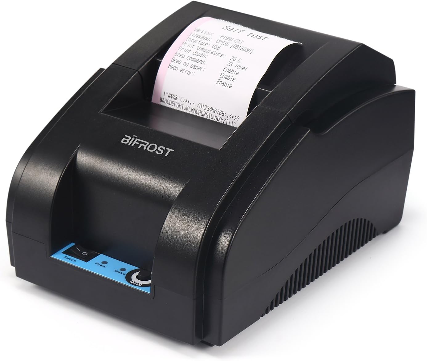 Bifrost 58mm POS Receipt Thermal Printer USB,Raster Bitmap Print Cash Drawer Driving High- Speed Printing BS-5870 [Black]