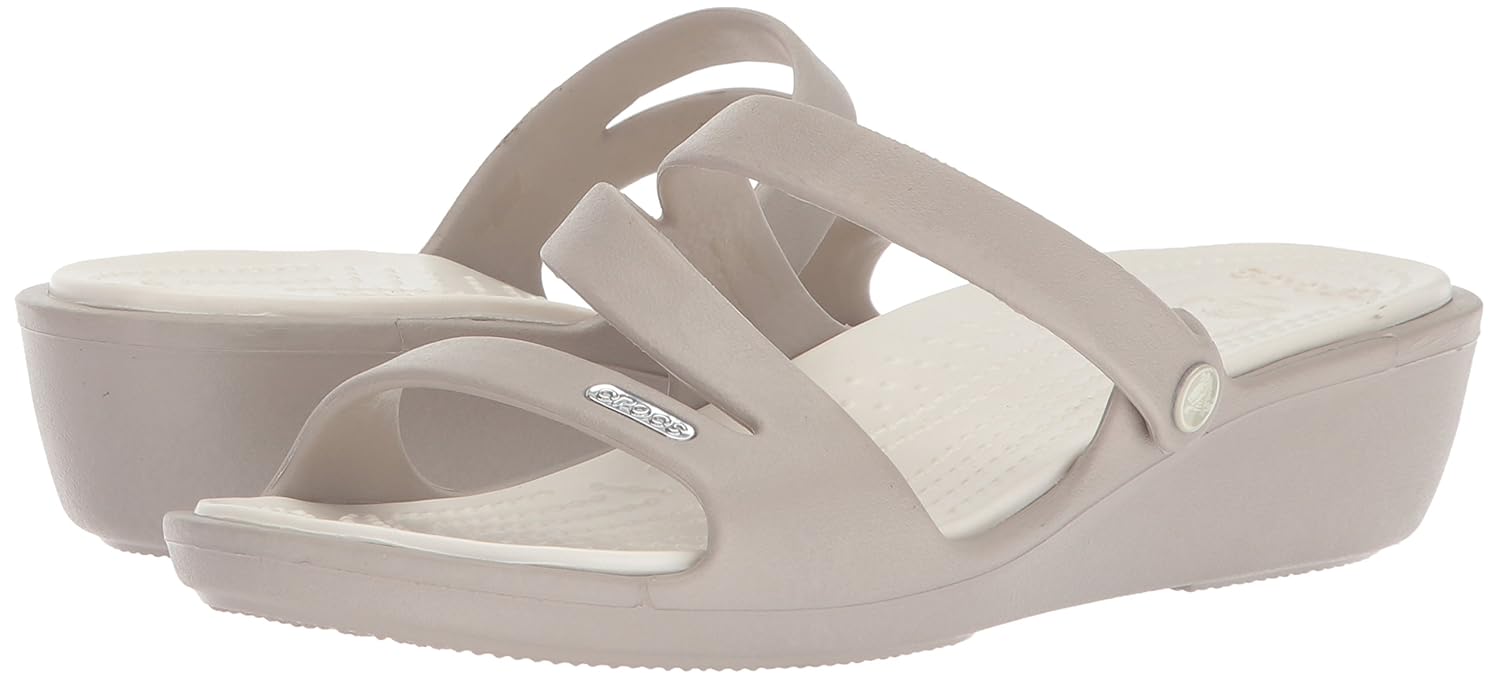 crocs womens patricia platinum oyster wedge