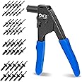 ORXPLUS Tools 90∘Angle Plastic Rivet Hand Gun Kit One Hand Operation w/ 40 Sample Poly Rivets