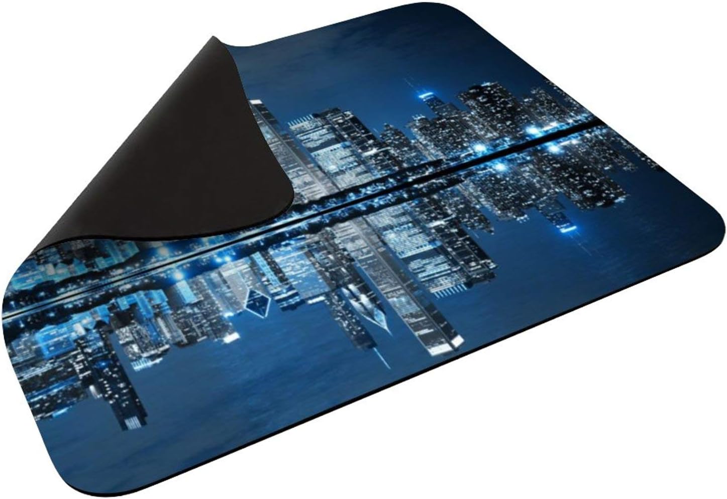 Yeuss Rectangular Non-Slip Mousepad Chicago Downtown at Night Gaming Mouse mat pad 200mm x 240mm - Image 3