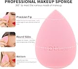 DUcare 5Pcs Makeup Sponge and Foundation Brush Set Non-Latex Kabuki Flat Top view 2