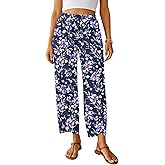 NILOUFO Womens Baggy Wide Leg Pants Casual Elastic High Waisted Palazzo Harem Trousers with Pockets Lounge Loose Comfy Pants