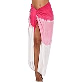 SHU-SHI Sarong Wraps For Women Beach Cover Up Skirt Swimsuit Wrap Pareo Coverups Ombre Tie Dye