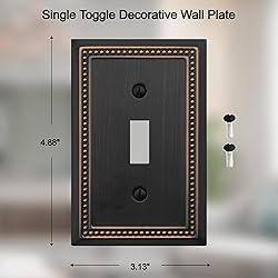 OKAWYC Single Toggle Light Switch Cover Belaire