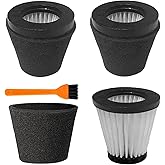 StepOK 3 Pack Vacuum Filters with Brush for Dirt Devil Scorpion Handheld Vacuum Cleaner Style F117, Compare to Parts AD40117