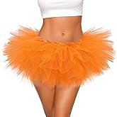 Tutu for Women Adults - 5-Layer Tulle Skirts 80s Outfit for Women - Puffy Adult Tutus - Halloween Costumes Skirt