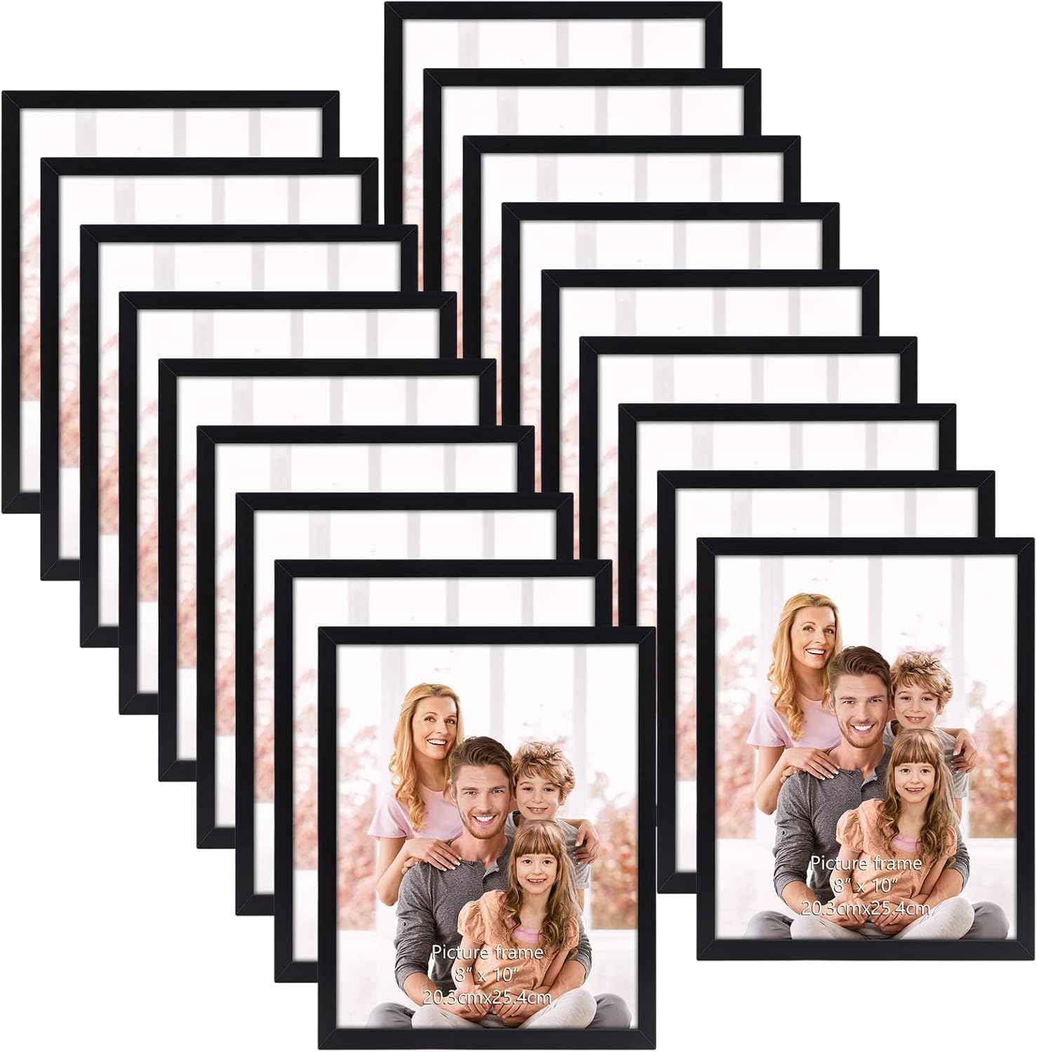Photo Albums, Frames & Accessories - WIFTREY Black 8x10 Picture Frame Set of 18, Multi Photo Frames 8 by 10 Bulk for Wall Hanging or Tabletop Display