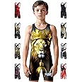Exxact Sports Sublimated Adult & Youth Wrestling Singlet - Premium Powerlifting Singlet for Men & Boys, Unisex Singlets