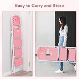 BONTEC 4 Step Ladder with Wide Anti-Slip Pedals Pink 150kg Capacity view 7