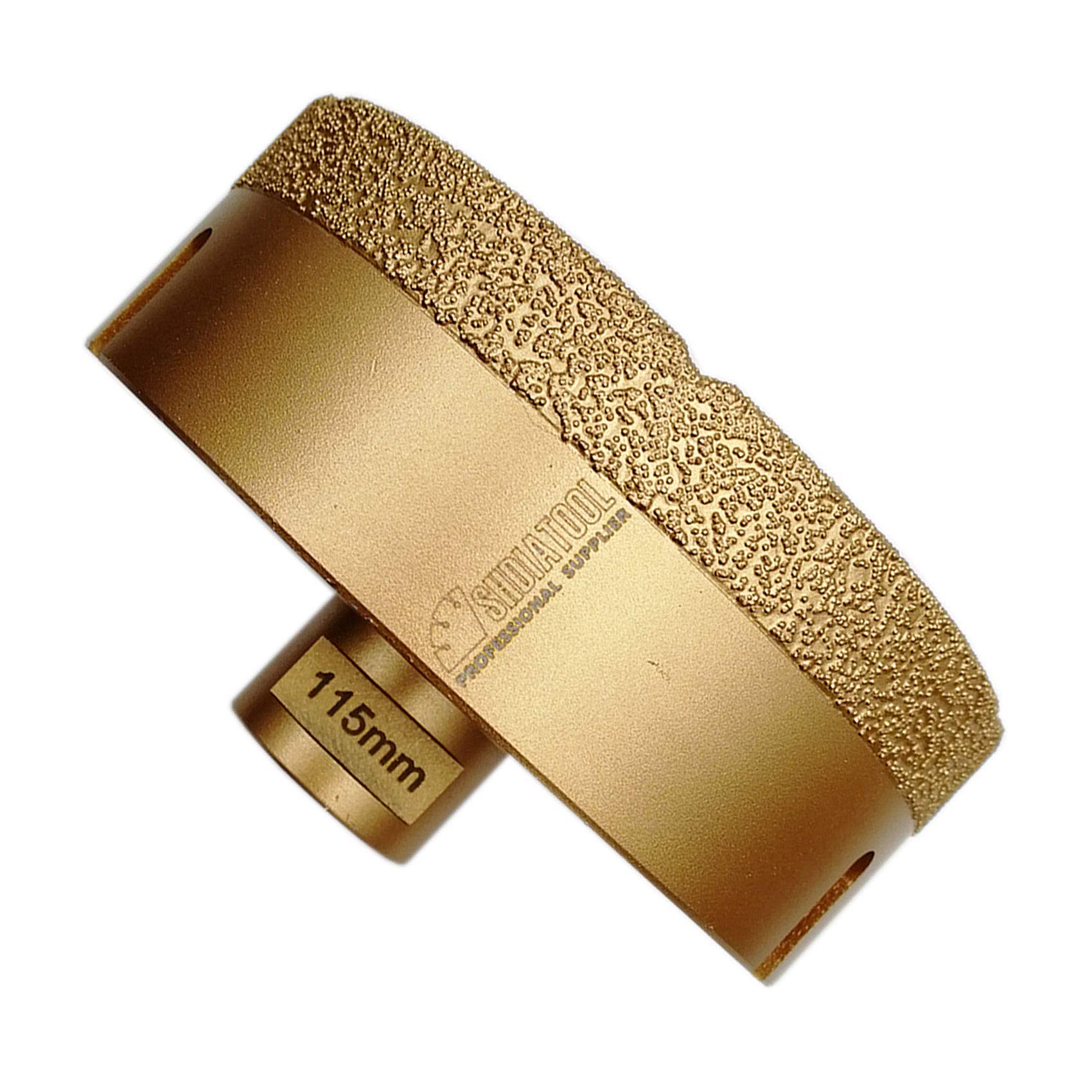 SHDIATOOL Diamond Drill Core Bit Diameter 115mm for Porcelain Tile Granite Marble Dry Drilling