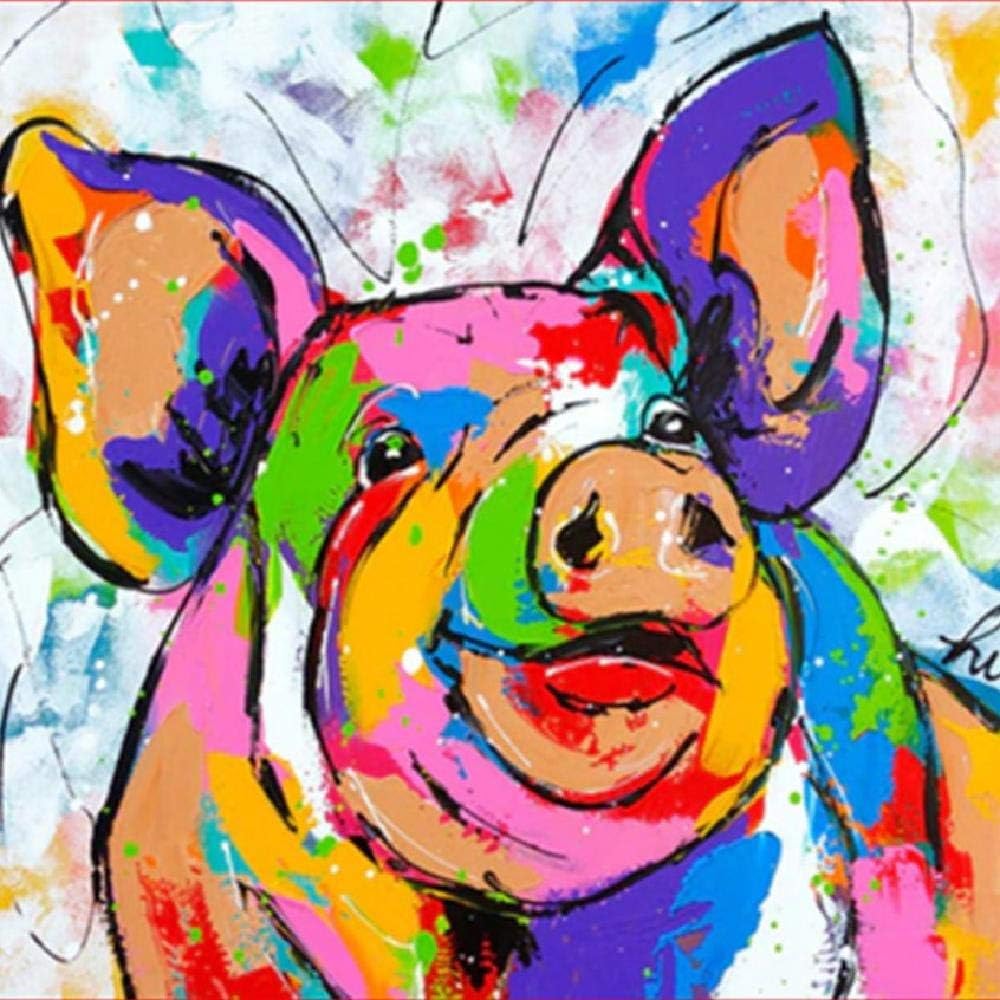 MAIYOUWENG Adult Jigsaw Puzzle 1000 Piece Happy Colorful Pig Animal Suitable for Teenagers and Adults,Very Good Educational Game,Wall Decoration