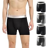 Carer Mens Incontinence Underwear Washable 150ml Absorbent Leak Proof Underwear for Men Bladder Leak with Front Fly Reusable Mens Urinary Incontinence Boxer Briefs 4pk L (2 Black/2 Gray)