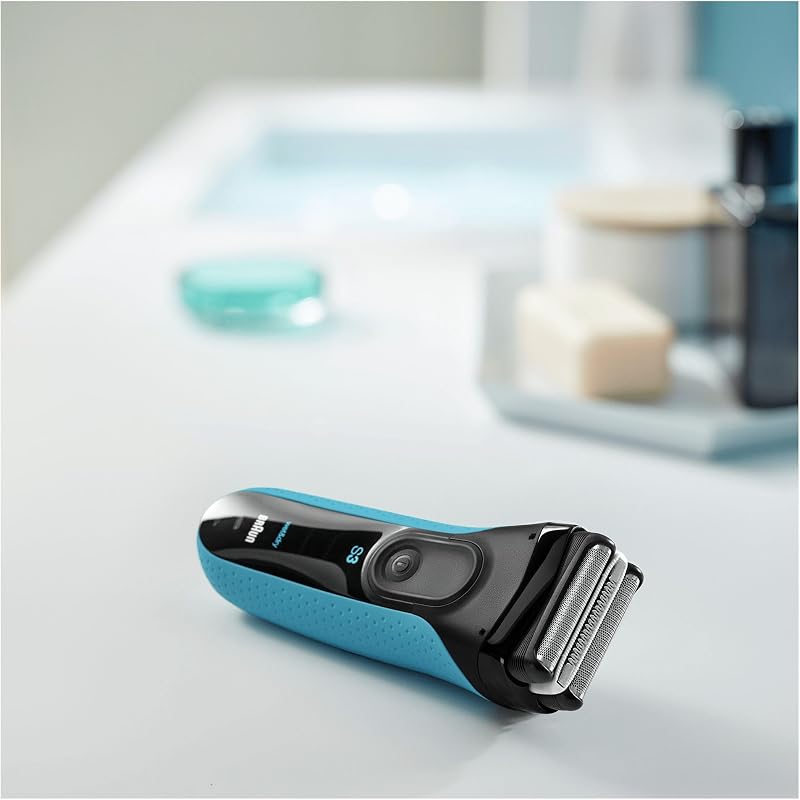 Serie 3 Rasoio Elettrico Barba Proskin, 3040s Nero e Blu Notte