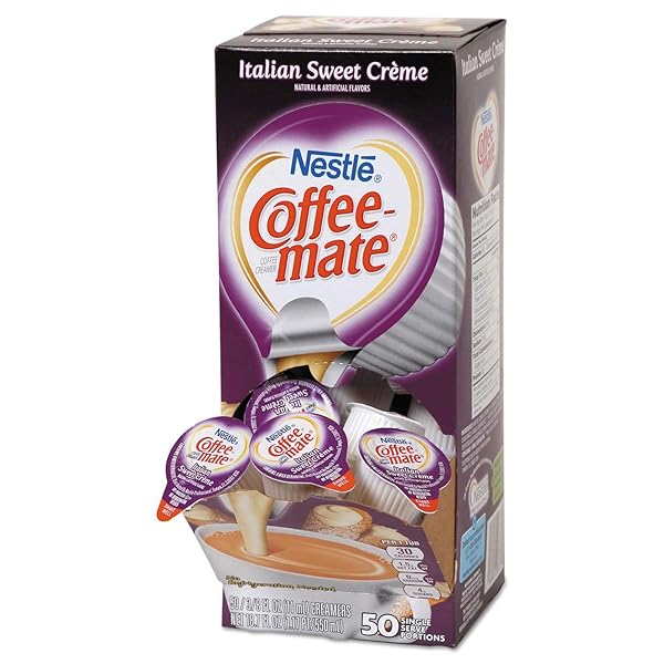 COFFEE-MATE 84652CT LIQUID COFFEE CREAMER ITALIAN SWEET CREME 0.375OZ MINI CUPS 50/BX 4 BOX/CTN
