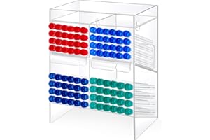 Colingmill Clear Acrylic Tube Rack with 4 Compartment and 2 Pull Out Trays Large Tube Holder Wall-Mounted and Countertop Lab Organizer Stand for Storage (11.7 x 7.9 x 5.2 Inches)