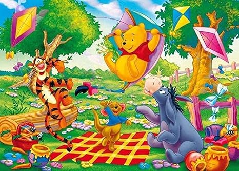 Amazon Co Jp パズル くまのプーさんと彼の友人パズル千個 木製アニメスタイル美しい絵のパズル キッズおもちゃ学習パズル大人のおもちゃの子 インテリジェンスを開発する ホーム キッチン