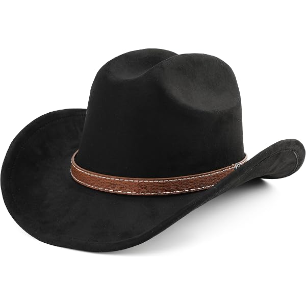 Melesh Big Cowboy Hat for Women Men Wide Brim Cowgirls Beach  display picture 2