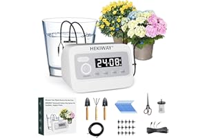 82FT Automatic Plant Watering System–HEKIWAY 390 Adjustable Watering Modes, Supports 25-36 Pots | Indoor Garden System & Vacation Plant Watering Devices, Auto Watering for Plants Outdoor
